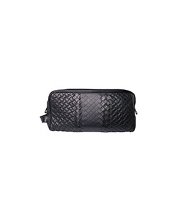 Travel Pouch, Leather, Black, BO2575281T